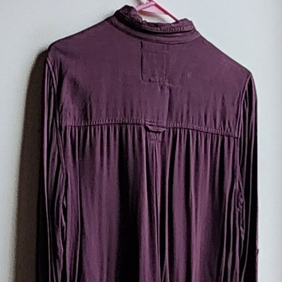 American Eagle Outfitters Purple "Boyfriend Fit" Button Down Shirt Size Medium - Picture 15 of 16